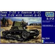 Unimodels Tank T-26 with Tower A-43 1:72 (UMT314)