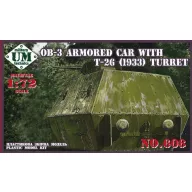   Unimodels OB-3 Armored carriage with T-26 (1933) turret 1:72 (UMT608)