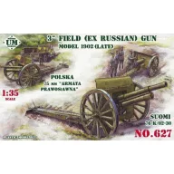   Unimodels 3inch (ex Russian) field gun, 1902(late) 1:35 (UMT627)