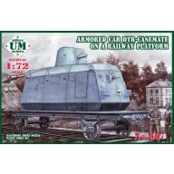   Unimodels Armored car DTR-casemate on railway plat 1:72 (UMT667)