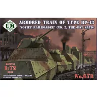   Unimodels Armored train of type BP-43Soviet rail- roader (#2,the 61st. SATD) 1:72 (UMT678)