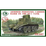   Unimodels Armored personnel carrier based in the BT-7 tank 1:72 (UMT687)