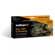   Vallejo Model Color Set Rust, Stain & Streaking by Scratchmod 8x18 ml (70183)