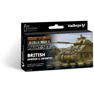   Vallejo Model Color Set British Armour & Infantry 6x18 ml (70204)
