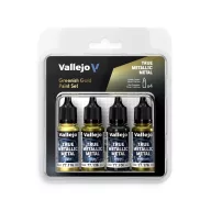   Vallejo True Metallic Metal: Greenish Gold Paint Set (4)  (77267)
