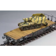   Zimi Model 15 cm sFH 13/1 (Sf)auf Gw Lrs.(f )Sd.Kfz.135/1 with German 50 Ton Type SSy45 Flatcar Schwerer Platformwagen [3 in 1] 1:35 (ZM35076)