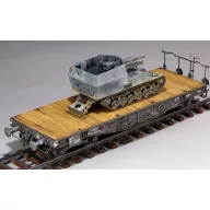   Zimi Model 15 cm sFH 13/1 (Sf)auf Gw Lrs.(f )Sd.Kfz.135/1 with German 50 Ton Type SSy45 Flatcar Schwerer Platformwagen [3 in 1] 1:35 (ZM35076)