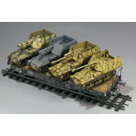   Zimi Model 15 cm sFH 13/1 (Sf)auf Gw Lrs.(f )Sd.Kfz.135/1 with German 50 Ton Type SSy45 Flatcar Schwerer Platformwagen [3 in 1] 1:35 (ZM35076)